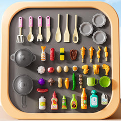 XINNOVEL pink toy kitchen built with durable ABS plastic for long-lasting playtime.