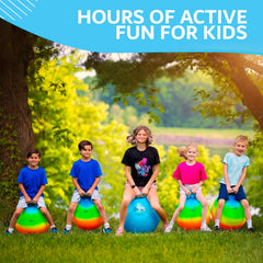Xino Sports rainbow jump ball for kids suitable for indoor and outdoor use