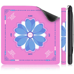 XINTONG Mahjong Mat in pink surface ready for four players.