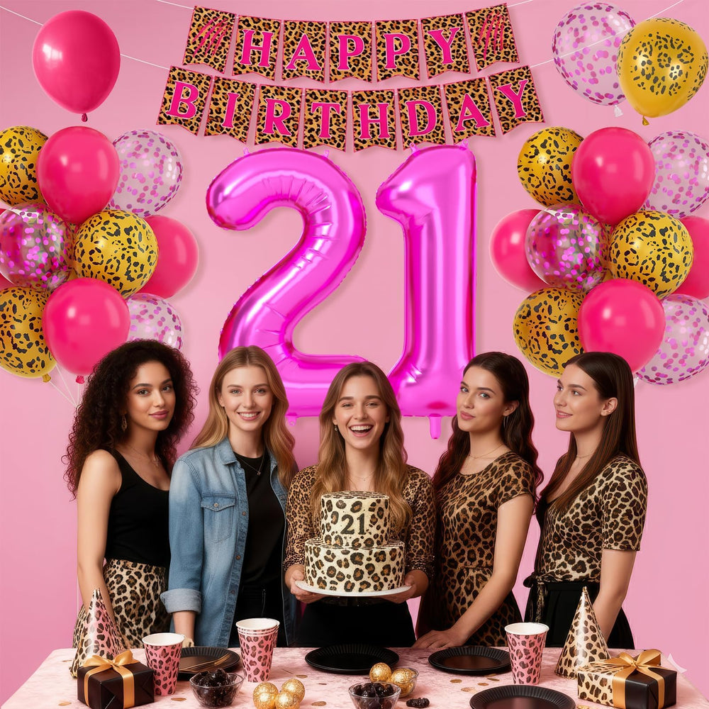 Xinvery 32-inch pink number balloons highlight the milestone moment