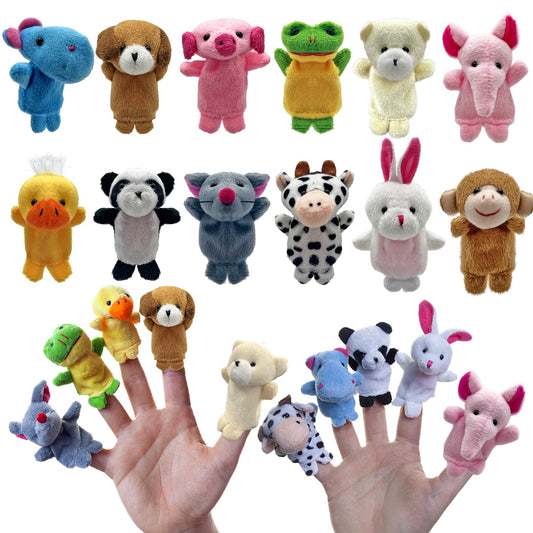 XIPEGPA finger puppets 12-piece set for creative storytelling and classroom play.