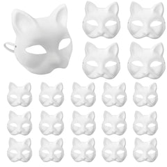 XIPEGPA Therian white cat mask pack provides lightweight masquerade props for easy customization.
