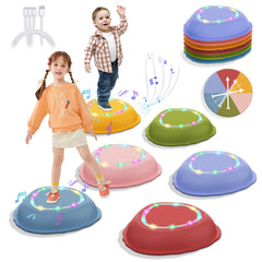 XIUREI rechargeable stepping stones front view demonstrates durable balance blocks for active kids