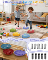 XIUREI stepping stones non-slip surface keeps little explorers safe on floors and patios