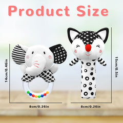 XIXILAND gift-ready newborn rattle set for 0-6 months