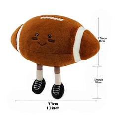 XIYUAN rugby plush toy dimensions provide a cozy, kid-friendly size for cuddles.