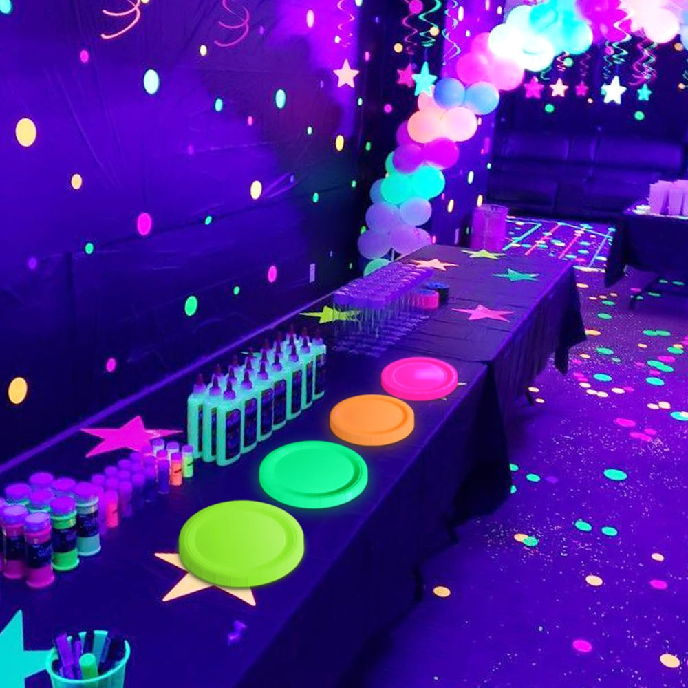 XJLANTTE glow plates orange enhance neon themes and quick cleanup