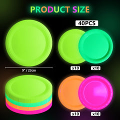 XJLANTTE glow plates pink brighten party tables with bold neon style