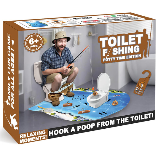 XLDLQU Toilet Fishing Prank Box front view for surprising gifts