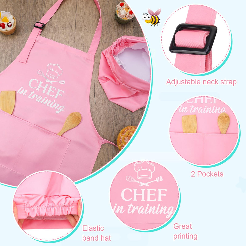 XLSXEXCL chef in training apron with playful pattern and pockets.