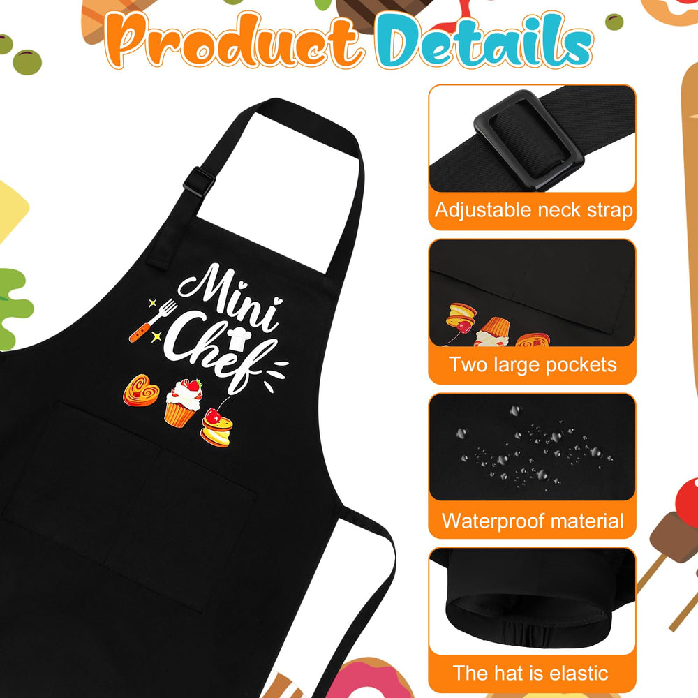 XLSXEXCL Kids apron pocket feature showing two deep pockets for supplies.