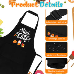 XLSXEXCL Kids apron pocket feature showing two deep pockets for supplies.