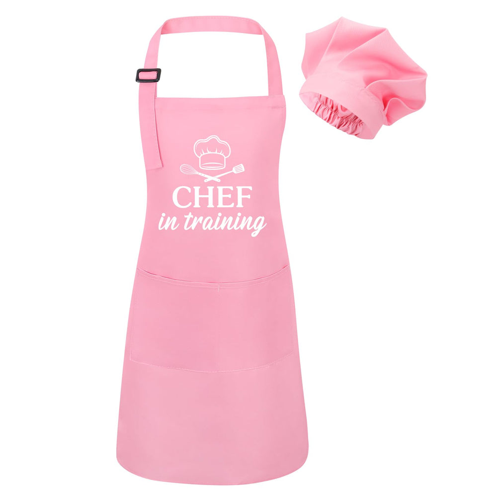 XLSXEXCL kids apron with two pockets for cooking and painting.