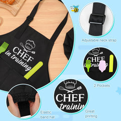 XLSXEXCL kid chef hat adjustable for growing kids' comfort