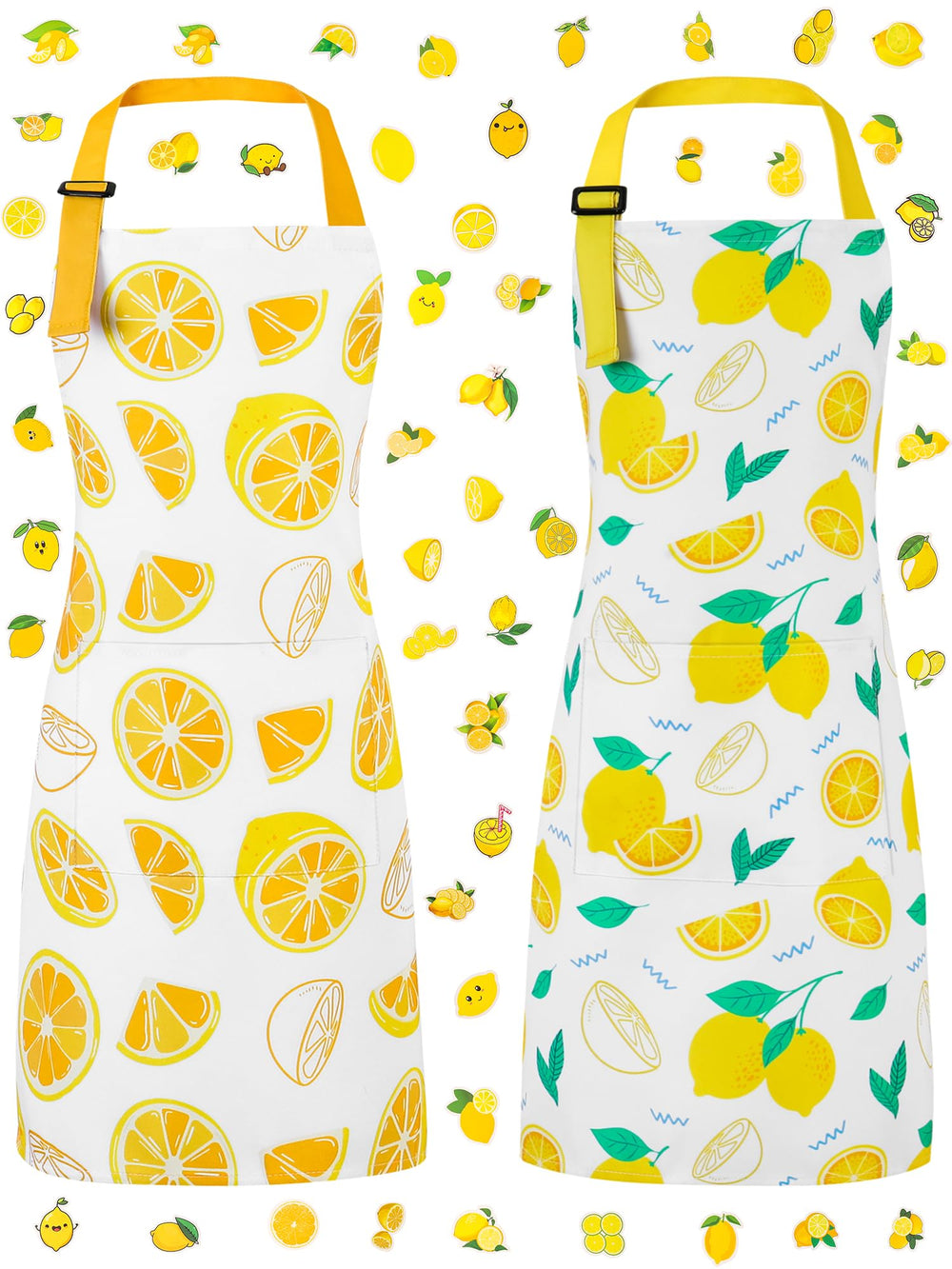 XLSXEXCL lemonade stand-ready apron for kids with playful print