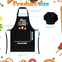 XLSXEXCL Kids chef hat in black, adjustable for comfortable baking lessons.