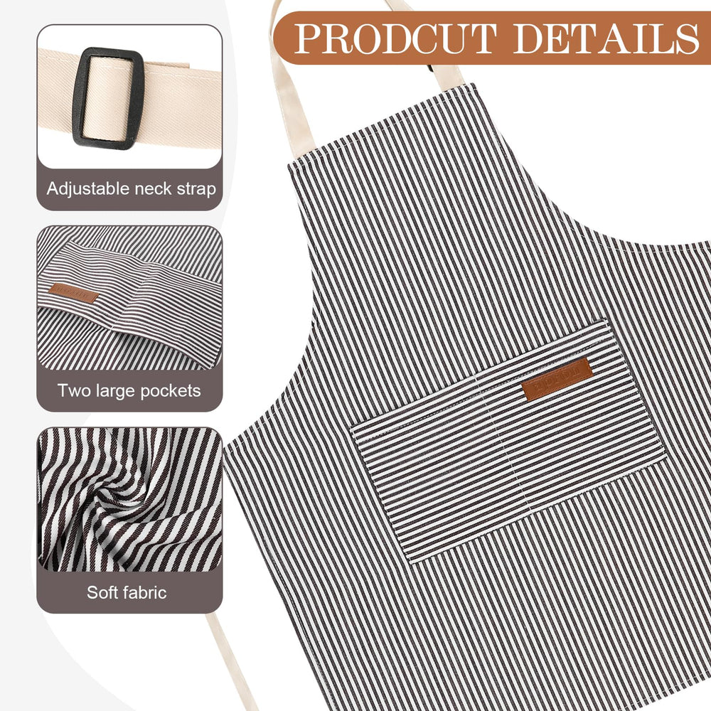 XLSXEXCL Stripes Kids Apron in gray, easy to clean