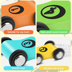 XLSXEXCL wooden cars with smooth wheels glide quietly on tracks