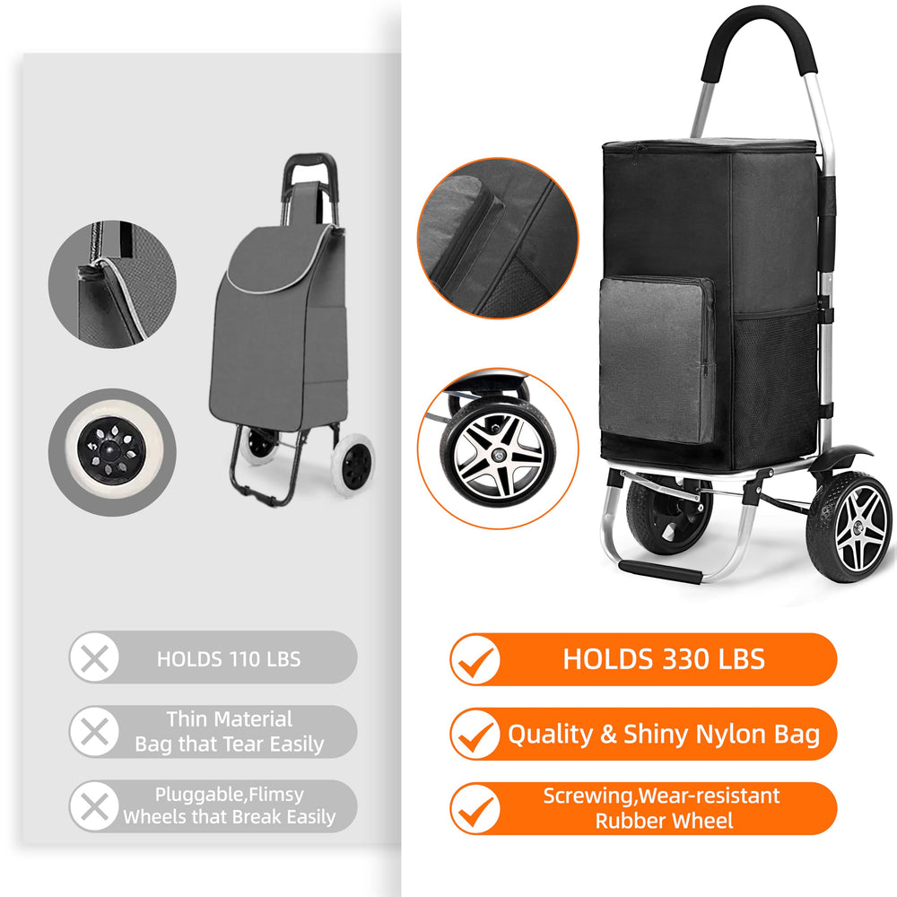 XMT 330 lbs capacity with reinforced frame supports heavy loads.