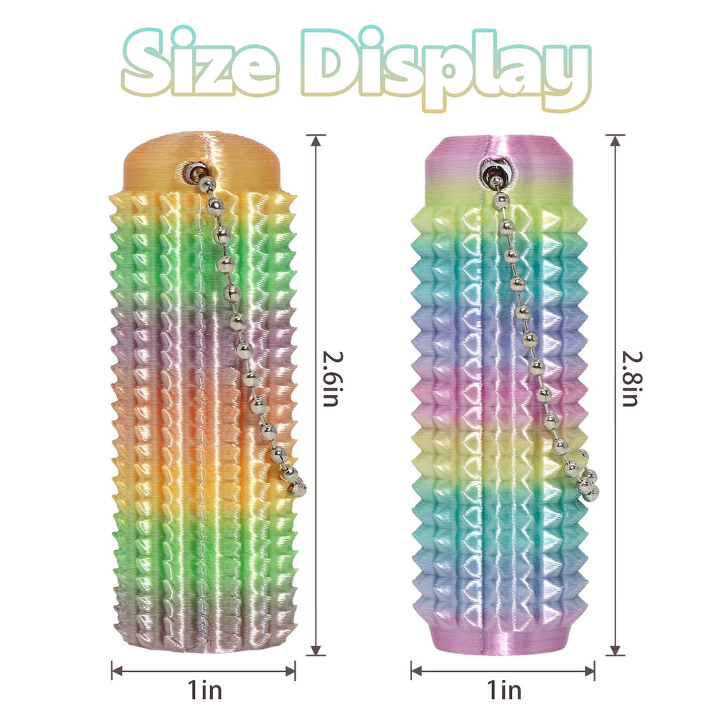 XNJAMG Little Ouchies fidget keychain roller for soothing textured stimulation.