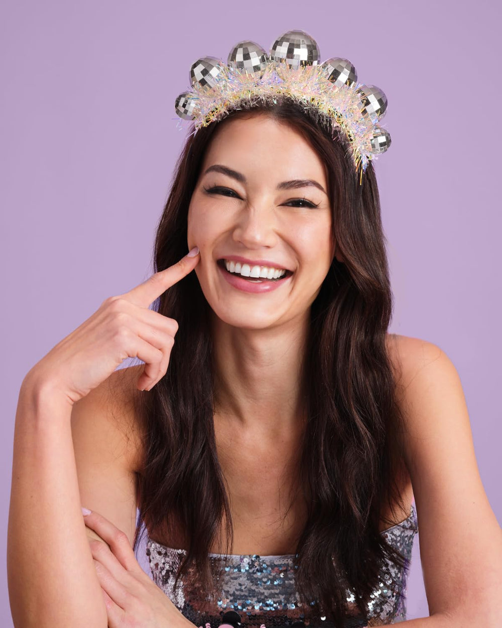 xo-fetti disco ball headband suits both adults and kids for events