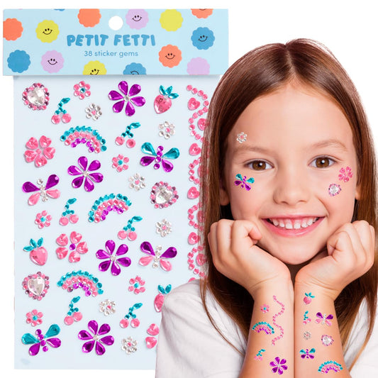 xo, Fetti kids face gems with butterflies for playful party glam