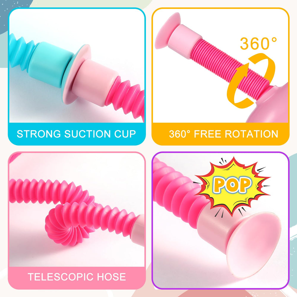 XONTEUS Bright colors in blue, pink, purple, and yellow inspire play.
