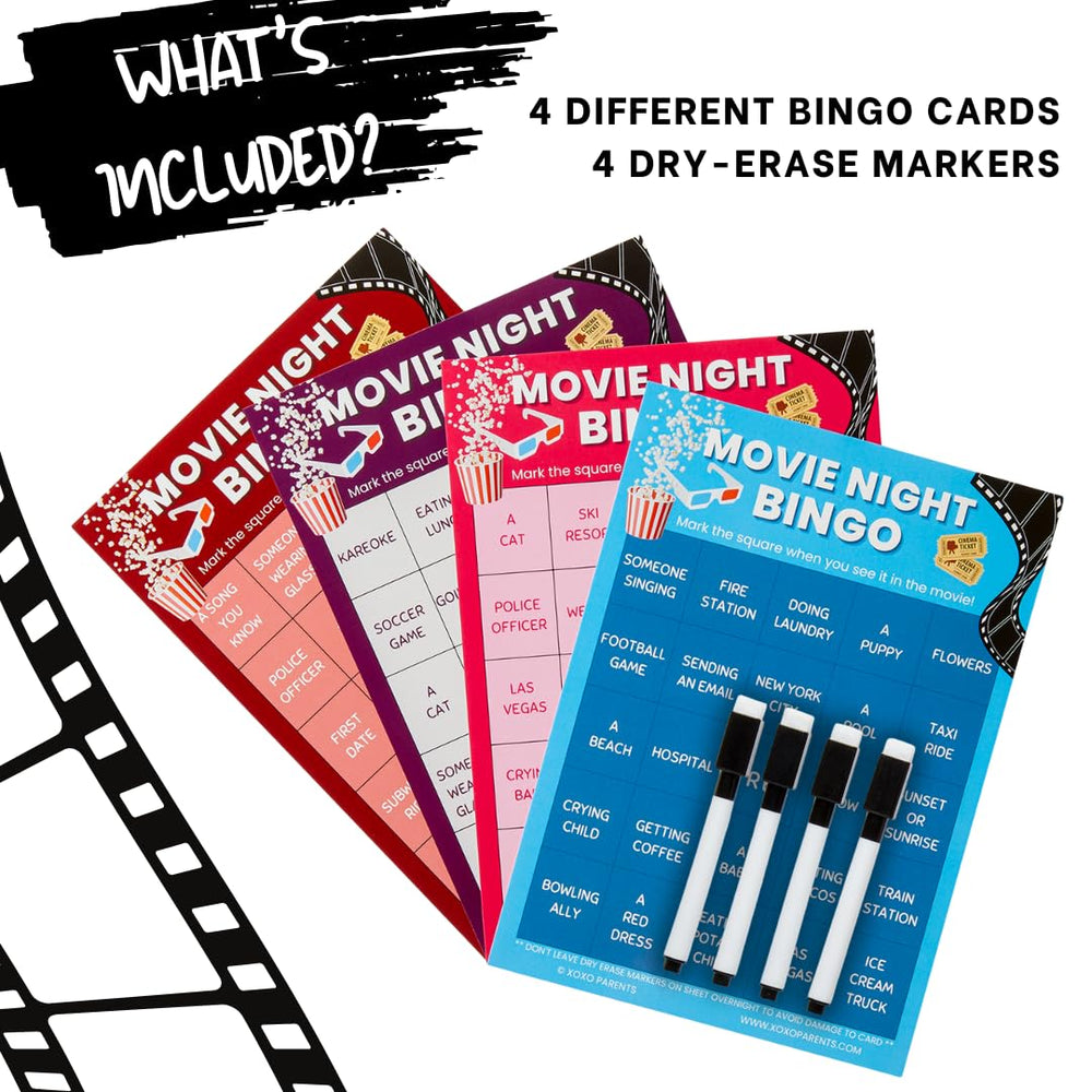 XOXO Parents Bingo markers with erasers ideal for reusable game night.