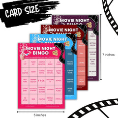 XOXO Parents reusable bingo cards clean easily after each movie night.
