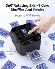 XPAW 360-degree rotating dealing for even distribution at group games.