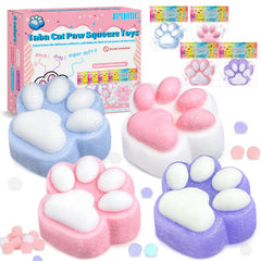 XPQKDC Stress Relief Cat Paw 4-pack, front view for desk breaks and focus.