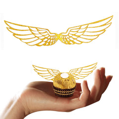 XQNRWYTU openwork gold wing decor enhancing dessert presentation