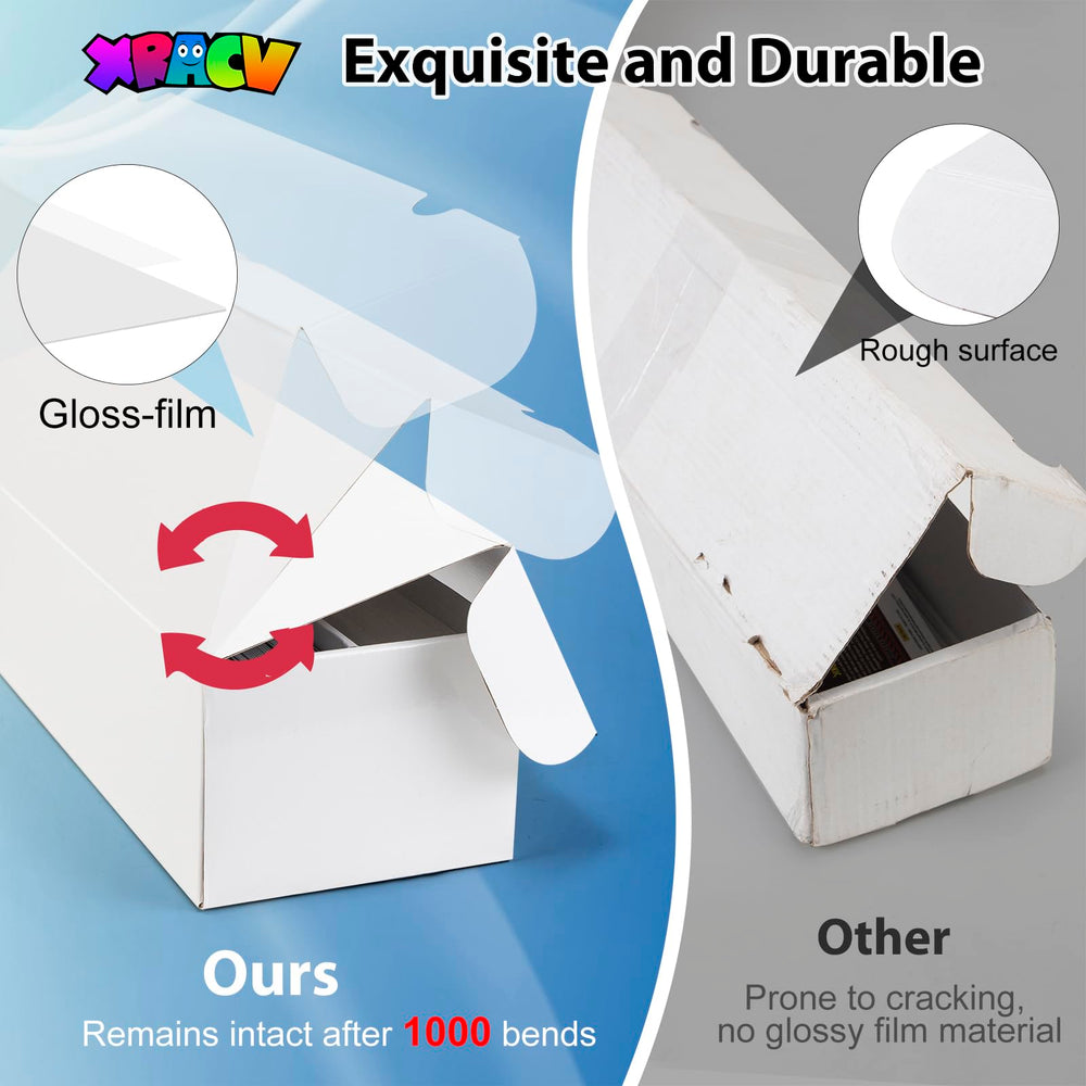 XRACV five-compartment box with durable construction for card protection.