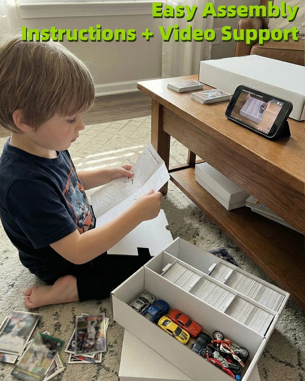XRACV four-compartment card storage for organized collections