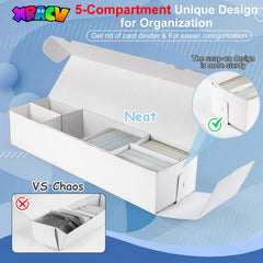 XRACV lightweight corrugated box keeps standard cards safe from dust.