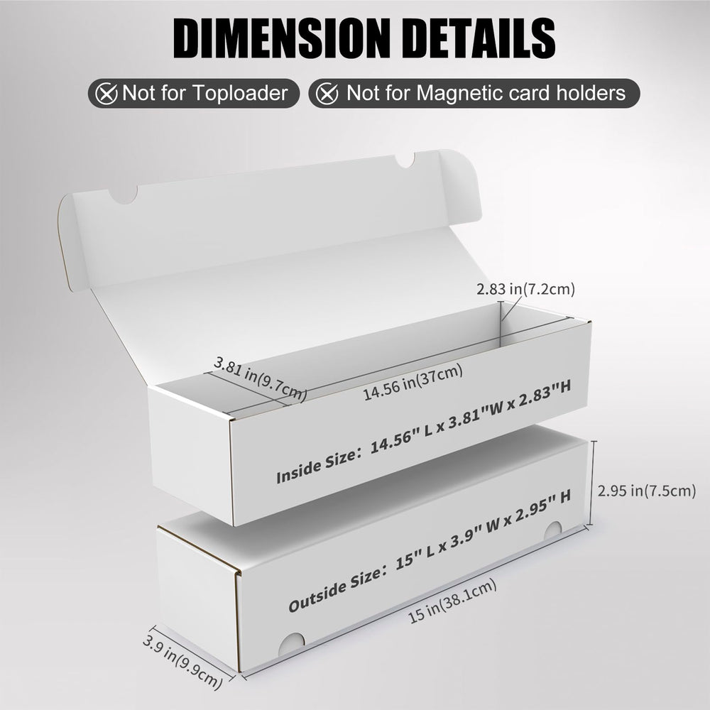 XRACV trading card box durable shell protects cards from dust and bending.