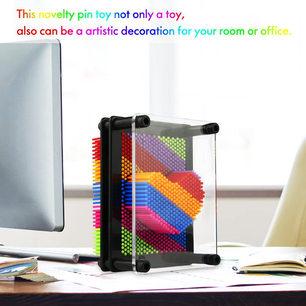 Xsltkby 3D Pin Art Toy close-up of dense pin grid for vivid impressions