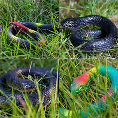 Xsltkby rubber snakes body pattern mirrors real snakes to fool wildlife