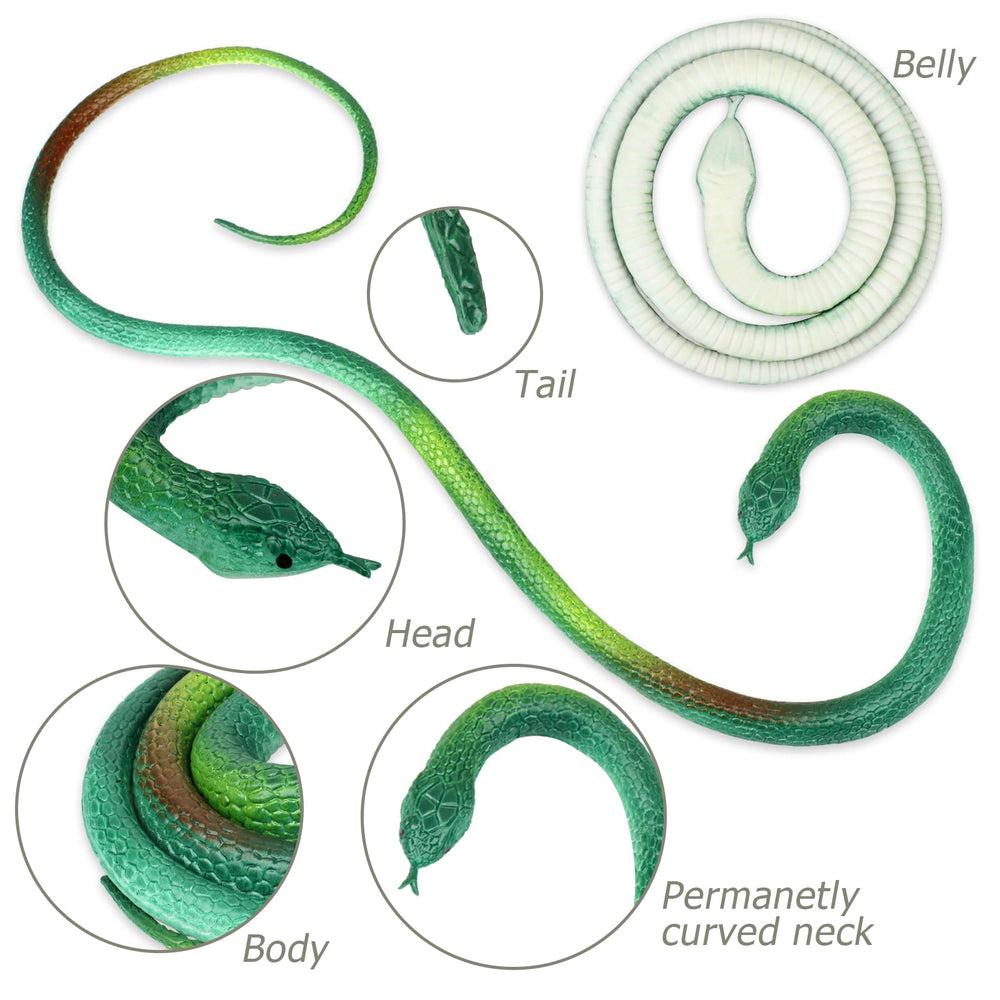 Xsltkby rubber snakes on grass scene helps keep rodents and birds at bay