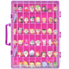Xuerdon Doorables display case purple front view for quick viewing of mini figures