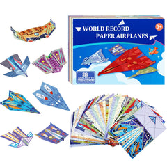 Xuoent paper airplane kit with 16 designs for creative folding and learning.