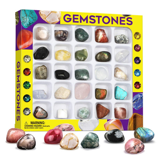 XX Rocks Collection 25pcs box view shows the organized starter kit for curious kids.