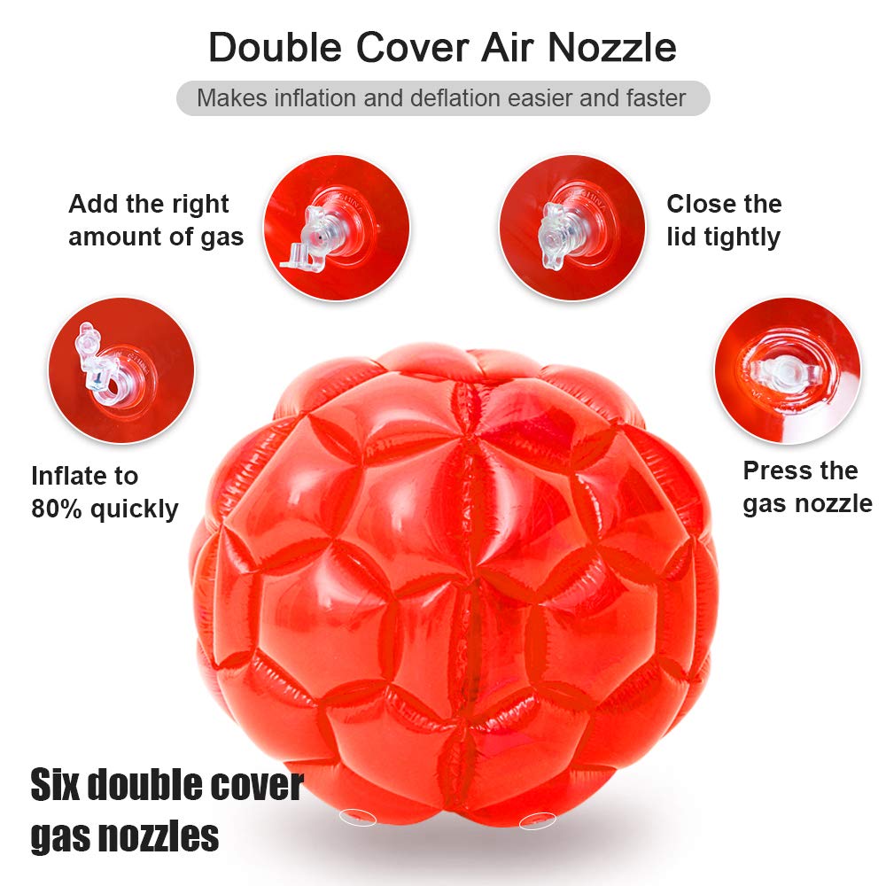 XXBEN wearable bubble ball handles provide secure grip during active rolling.