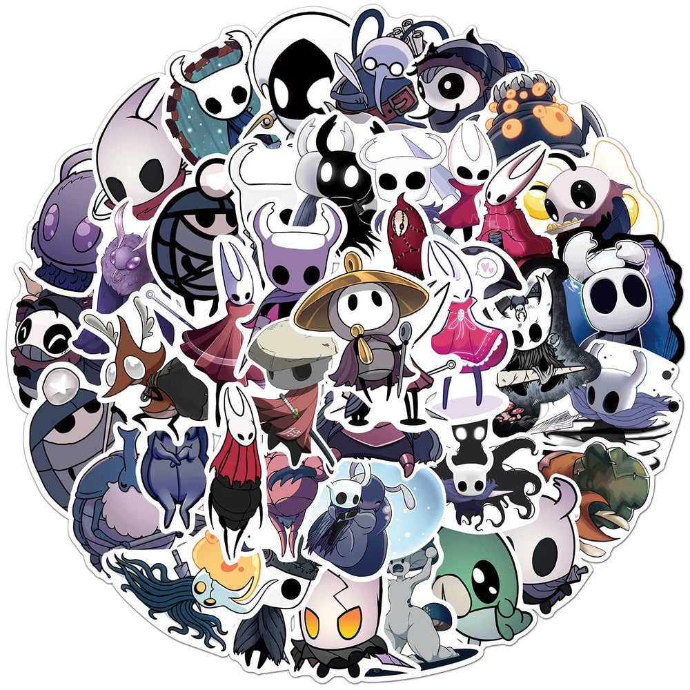 XXMML Hollow Knight stickers pack for laptops and gear, waterproof and durable