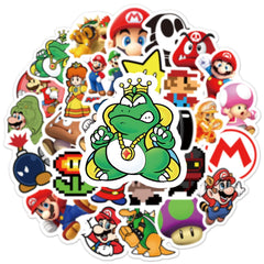XXMML Mario vinyl decals on travel case durable, vibrant style that lasts