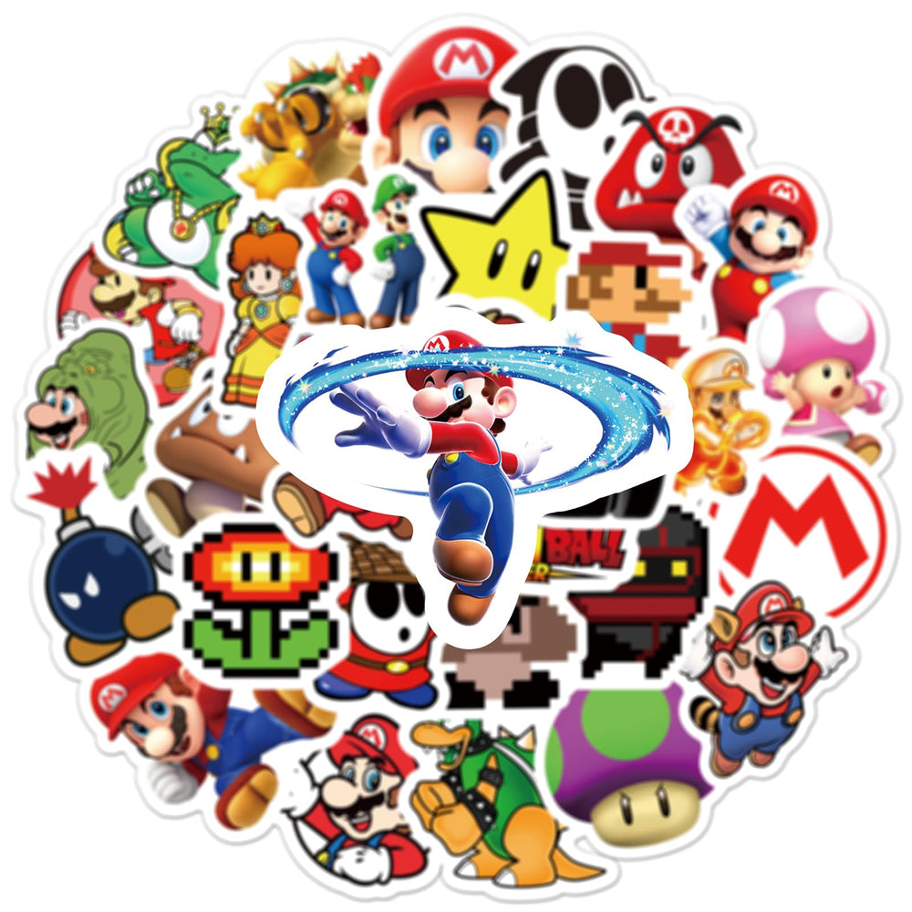 XXMML Mario stickers on guitar express personality with durable finish