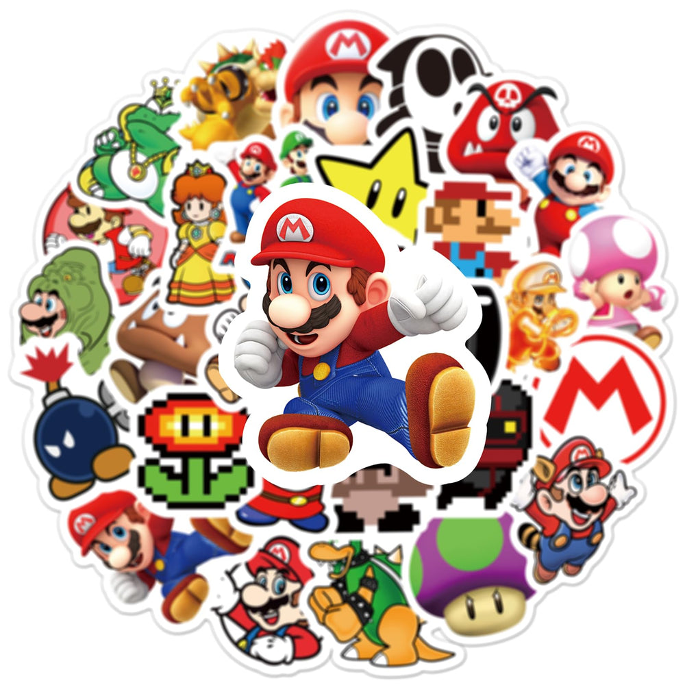 XXMML Mario stickers on bike helmet add fun and long-lasting adhesion
