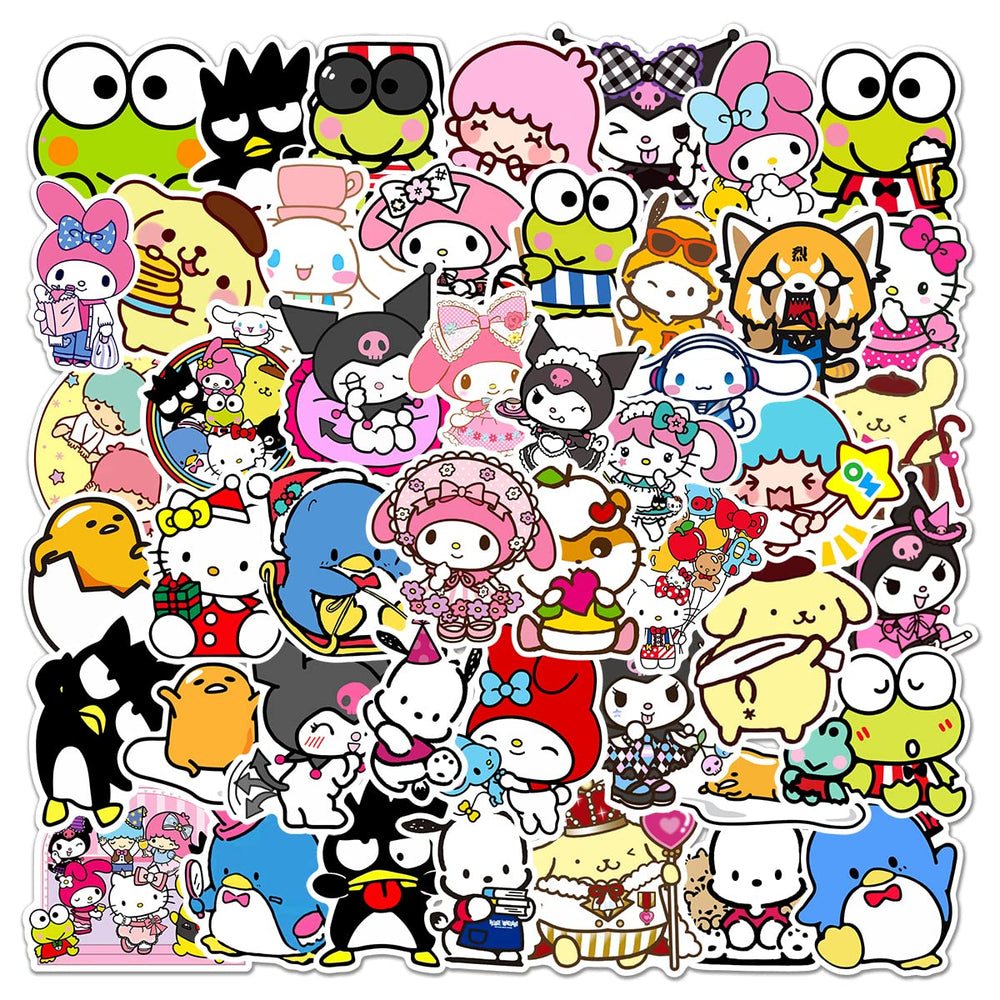 XXMML Sanrio stickers on a laptop add playful color and personal style.