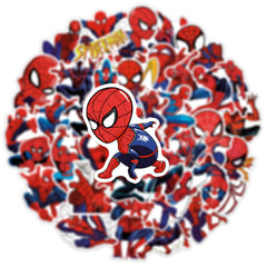 XXMML Spiderman stickers on guitar personalize gear with style.