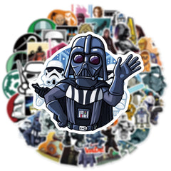 XXMML Star Wars stickers on a bicycle helmet, personalized and long-lasting.